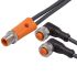 ifm electronic Straight Male 5 way M12 to Right Angle Female 5 way M12 Communication Cable, 1.5m