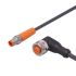 ifm electronic Straight Male 1 way M8 to Right Angle Female 1 way M12 Actuator/Sensor Cable, 5m