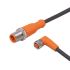 ifm electronic Straight Male 1 way M12 to Right Angle Female 1 way M8 Actuator/Sensor Cable, 2m