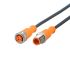 ifm electronic Straight Male 3 way M12 to Straight Female 5 way M12 Communication Cable, 10m