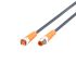 ifm electronic Straight Male 3 way M8 to Straight Female 3 way M12 Communication Cable, 3.5m