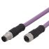 ifm electronic Straight Male 1 way M12 to Straight Female 1 way M12 Actuator/Sensor Cable, 2m