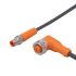 ifm electronic Straight Male 1 way M8 to Right Angle Female 1 way M12 Actuator/Sensor Cable, 5m