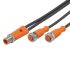 ifm electronic Straight Male 3 way M12 to Straight Female 5 way M12 Communication Cable, 1m