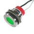 CML Innovative Technologies PL16SL Series Green Panel LED, 24V, 16mm Mounting Hole Size, Lead Wires Termination, IP67