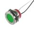 CML Innovative Technologies PL22SL Series Green Panel LED, 12V, 22mm Mounting Hole Size, Lead Wires Termination, IP67