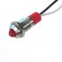 CML Innovative Technologies PL08SL Series Red Panel LED, 110V, 8mm Mounting Hole Size, Lead Wires Termination, IP67