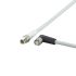 ifm electronic Straight Male 3 way M8 to Right Angle Female 3 way M8 Communication Cable, 1m