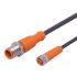 ifm electronic Straight Male 3 way M12 to Straight Female 3 way M8 Communication Cable, 7m