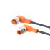 ifm electronic Right Angle Male 1 way M12 to Right Angle Female 1 way M12 Actuator/Sensor Cable, 300mm