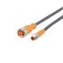 ifm electronic Straight Male 3 way M8 to Straight Female 5 way M12 Communication Cable, 15m