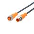 ifm electronic Straight Male 1 way M12 to Straight Female 1 way M12 Actuator/Sensor Cable, 300mm