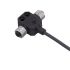 ifm electronic Right Angle Female M12 to Right Angle Female M12 Sensor Actuator Y-splitter Cable, 5m