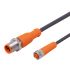 ifm electronic Straight Male 3 way M12 to Straight Female 3 way M8 Communication Cable, 3m