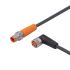 ifm electronic Straight Male 1 way M8 to Right Angle Female 1 way M8 Actuator/Sensor Cable, 5m