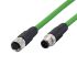 ifm electronicE124, 20m, Green M12 to Male M12 Female, Shielded, Terminated PVC Sheath