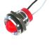 CML Innovative Technologies PL16SL Series Red Panel LED, 12V, 16mm Mounting Hole Size, Lead Wires Termination, IP67