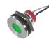 CML Innovative Technologies PL19SL Series Green Panel LED, 12V, 19mm Mounting Hole Size, Lead Wires Termination, IP67