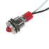 CML Innovative Technologies PL10SL Series Red Panel LED, 12V, 10mm Mounting Hole Size, Lead Wires Termination, IP67