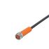 ifm electronic Straight Female 5 way M8 to Right Angle Female 5 way M12 Communication Cable, 3m