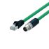 ifm electronicE126, 5m, Green M12 to Male RJ45 Male, Shielded, Terminated Polyurethane Sheath