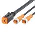 ifm electronic Straight Female 1 way Deutsch to Straight Female 2 way M12 Actuator/Sensor Cable, 5m