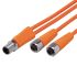 ifm electronic Straight Male 1 way M12 to Straight Female 2 way M12 Sensor Actuator Cable, 1.2m