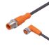 ifm electronic Straight Male 1 way M12 to Right Angle Female 1 way M8 Actuator/Sensor Cable, 600mm