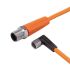 ifm electronic Straight Male 1 way M12 to Right Angle Female 1 way M8 Sensor Actuator Cable, 300mm