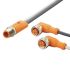 ifm electronic Straight Male 5 way M12 to Right Angle Female 5 way M12 Communication Cable, 250mm