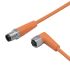 ifm electronic Straight Male 1 way M12 to Right Angle Female 1 way M12 Sensor Actuator Cable, 20m