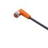 ifm electronic Right Angle Female 1 way M8 to Unterminated Sensor Actuator Cable, 10m