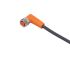 ifm electronic Right Angle Female 1 way M8 to Unterminated Sensor Actuator Cable, 2m