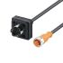 ifm electronic Straight Male 1 way Type A Plug to Straight Female 1 way M12 Sensor Actuator Cable, 400mm