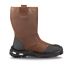 Jallatte JALFARO SAS Black/Brown Aluminium Toe Capped Unisex Safety Boots, UK 9.5, EU 44