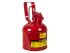 Justrite Steel Safety Can, 0.25gal