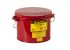 Justrite Steel Plunger Can, 1.5gal