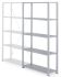 Manorga RAL 7040 4 Shelf Sheet Steel Galvanised Storage Rack System Shelving System, 2000mm x 1000mm, 3000kg Load