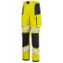 Cepovett Safety 1FLST3PI Black, Yellow Hi Vis Fabric Hi Vis Trousers, 42in Waist Size