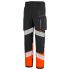 Cepovett Safety 1FLSTPI Black, Orange Hi Vis Fabric Hi Vis Trousers, 60in Waist Size