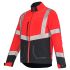 Veste haute visibilité Cepovett Safety 3FLST3PI, Noir, Rouge, taille XS, Unisexe