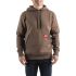 Chaqueta con capucha Milwaukee de color Marrón, talla S, para Hombre, serie Midweight, 30 % poliéster, 70% de algodón