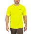 Milwaukee Yellow 100% Polyester Short Sleeve T-Shirt, UK- L, EUR- L, Hi-Vis