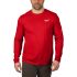 Camiseta de manga larga Milwaukee, de 100 % poliéster, de color Rojo, talla M