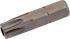 SAM Resistorx Screwdriver Bit, 1/4 in Tip, 1/4 in Drive, Square Drive, 25 mm Overall