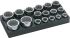 SAM 17-Piece Imperial 1/3 and 3/4 in Standard Socket Set, 6 point