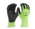 Milwaukee SMARTSWIPE Black, Green Polyurethane Cut Resistant Work Gloves, Size 9, L, Polyurethane Coating