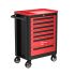 RS PRO 7 Drawer High Carbon Steel Wheeled Tool Trolley with 252 Pieces Engineering Tools