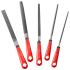 Facom 200mm, File Cut, Flat, Half Round, Round, Square Engineers File Set With Soft-Grip Handle