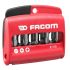 Facom Screwdriver Bit 10 Pieces, Phillips, Pozidriv, Slotted